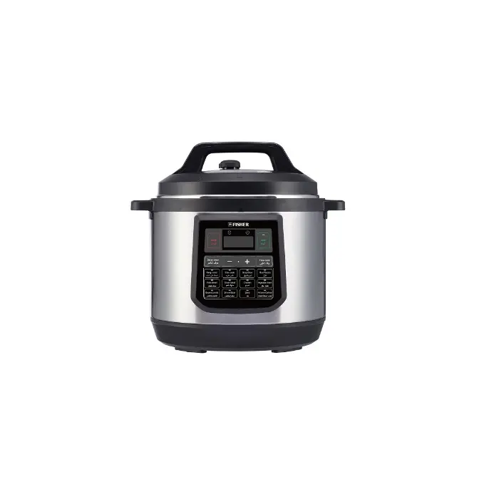 قدر ضغط الكهرباء فيشر 8 لتر – 1200 وات – 15 برنامج – فضي FPC-8L20P قدر ضغط الكهرباء