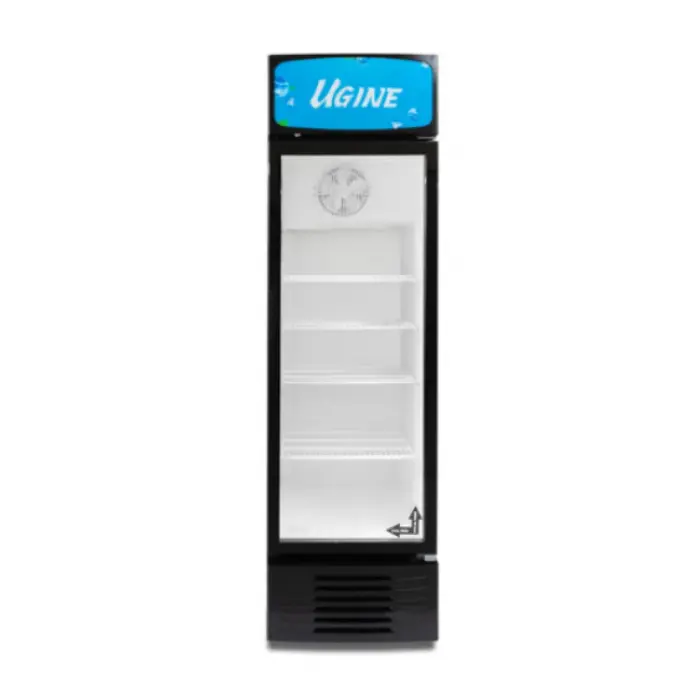 ثلاجه باب زجاج يوجين 13 قدم - أسود USCRK382 ثلاجه باب زجاج