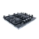 ⁦غاز مسطح زجاج فيستا 4 عيون بلت ان - 60*60 سم - أسود HB602ZVMS-F⁩ - الصورة ⁦2⁩