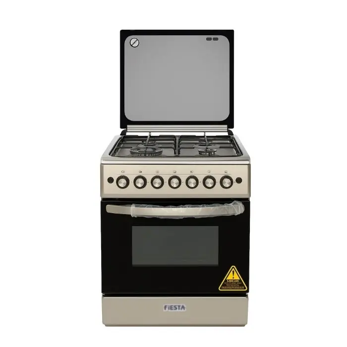 فرن غاز فيستا 4 عيون - شبك عريض - ستيل FT6402GFZW فرن غاز فيستا