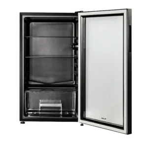 ثلاجة صغيرة باب زجاج