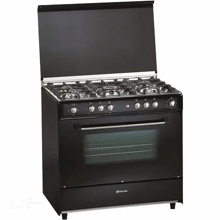 فرن غاز 90 سم ويل جاز 5 عيون - برتغالي - أسود GCW99CISS فرن غاز 90 سم