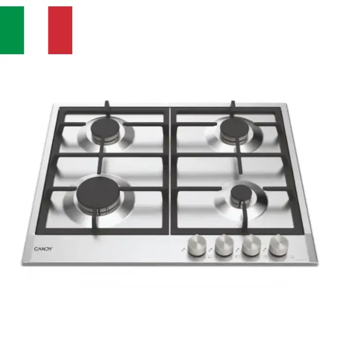 موقد غاز مسطح كاندي بلت ان 60 سم - 4 شعلات - ستيل CHG6PX SASO موقد غاز مسطح