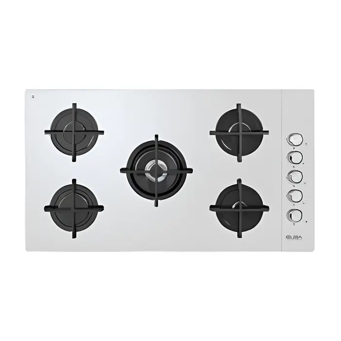 موقد غاز مسطح البا بلت ان سيراميك 90 سم - ابيض ASEN95-455CGWW موقد غاز مسطح