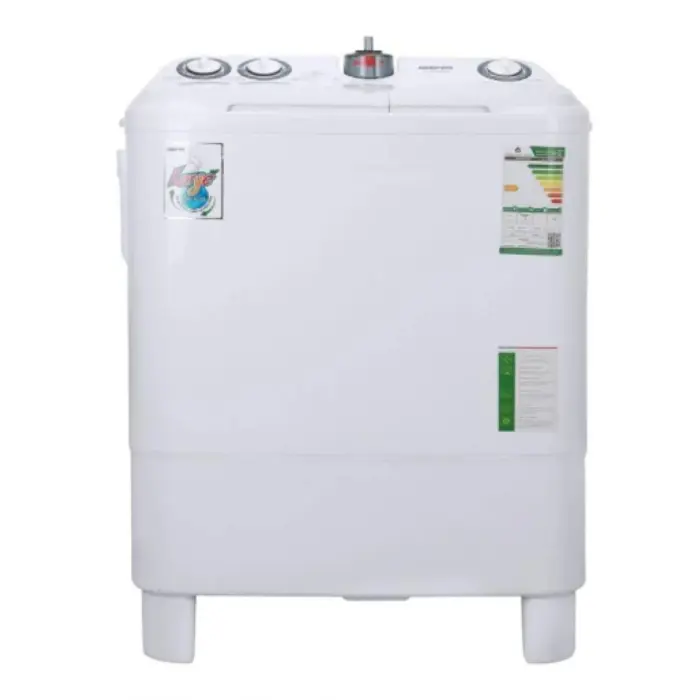 غسالة 7 كيلو جيباس حوضين نص اوتوماتيك - أبيض GSWM6493 غسالة 7 كيلو