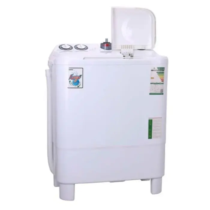 غسالة 7 كيلو جيباس حوضين نص اوتوماتيك - أبيض GSWM6493 غسالة 7 كيلو