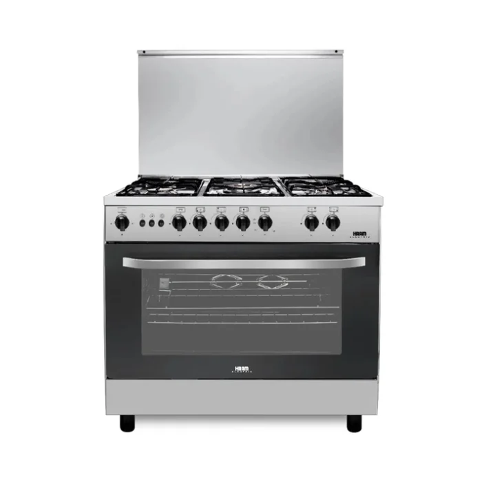 فرن غاز 5 عيون هام 55*80 سم أمان كامل - ستيل HM80GF-20 فرن غاز 5 عيون