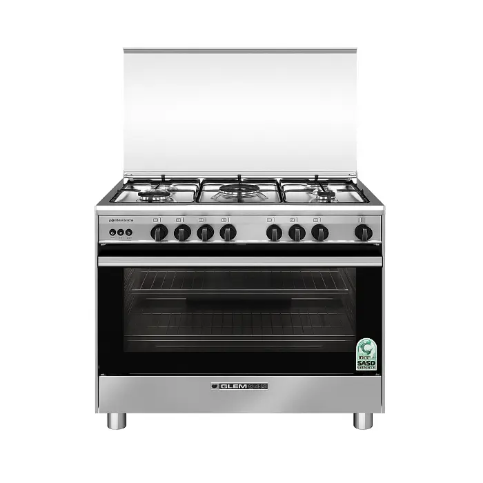 فرن غاز جليم 6080 سم - 5 شعلات - أمان تام - أستيل SE867GIFSMF فرن غاز جليم