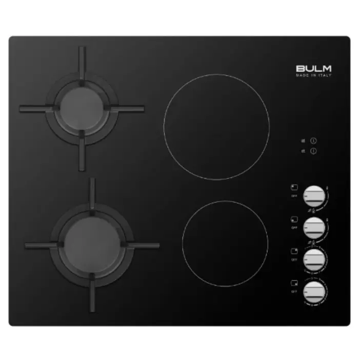 موقد سطحى بولم سيراميك غاز وكهرباء بلت ان - 60 سم - أسود B60-400GE موقد سطحى