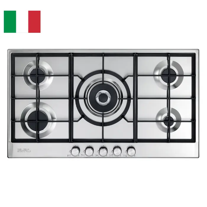 سطح غاز البا بلت ان 5 عيون – 90 سم – ستيل ASELIOEN95-545 سطح غاز البا بلت ان