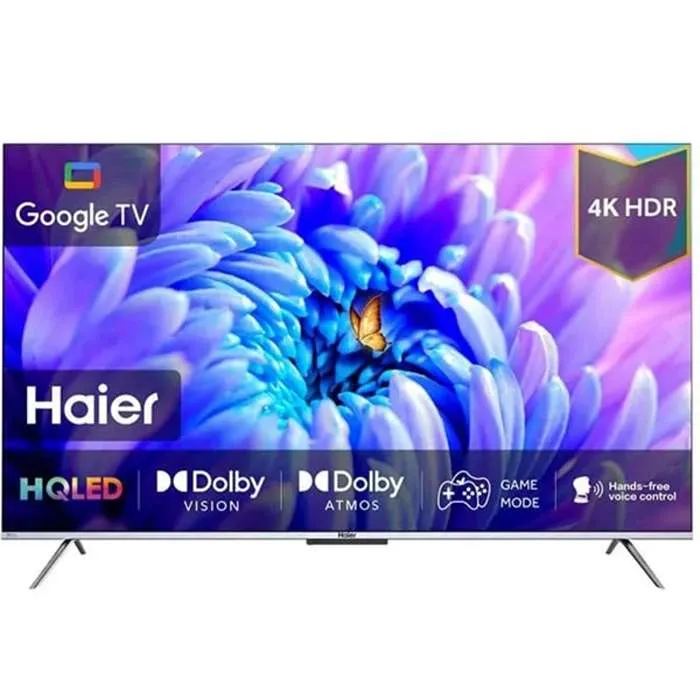 شاشة سمارت هاير 55 بوصة QLED – 4KUHD – جوجل تى فى H55P751UX شاشة سمارت هاير