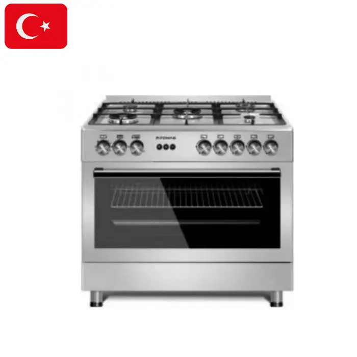 فرن غاز ماستر جاز 5 عيون تركي – 60*90 سم – ستيل MGF9S50GF-HIXO فرن غاز ماستر جاز