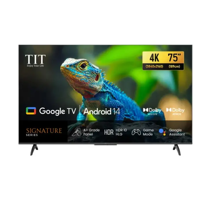 شاشة 75 بوصة تى اى تى (LED – 4KUHD – أندرويد 14 ) 75G2025 شاشة 75 بوصة