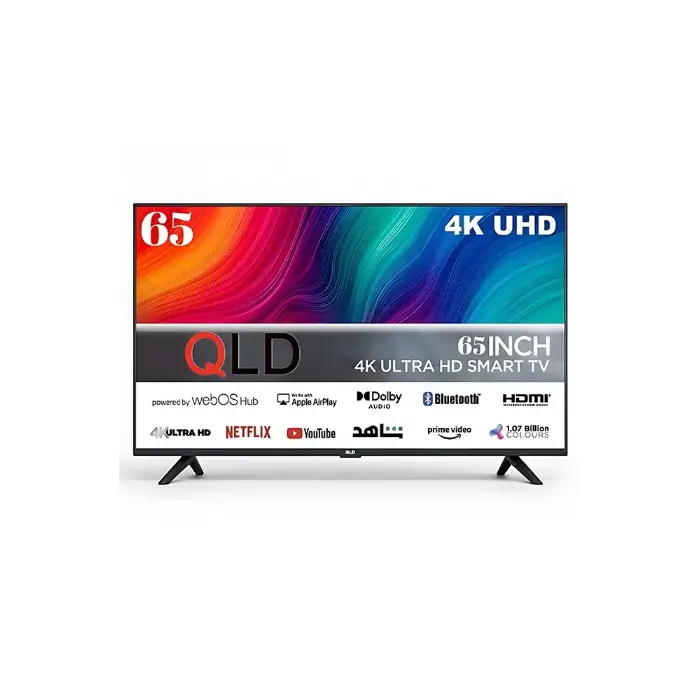 شاشة 65 بوصة كيولد سمارت WebOS – LED – دقة 4K UHD -جهازَي تحكم عن بُعد QLDT-65S4KW1 شاشة 65 بوصة كيولد